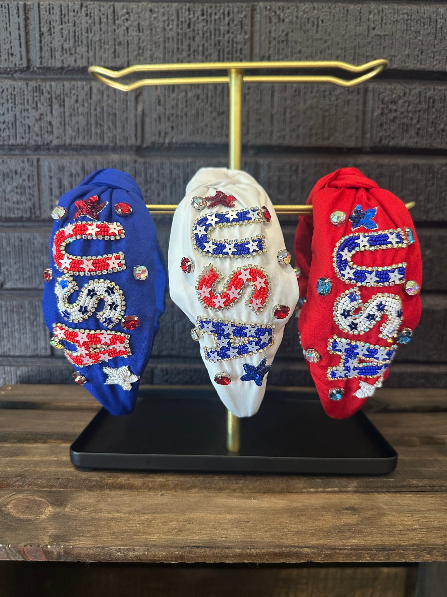 Stars & Stripes Beaded Headband
