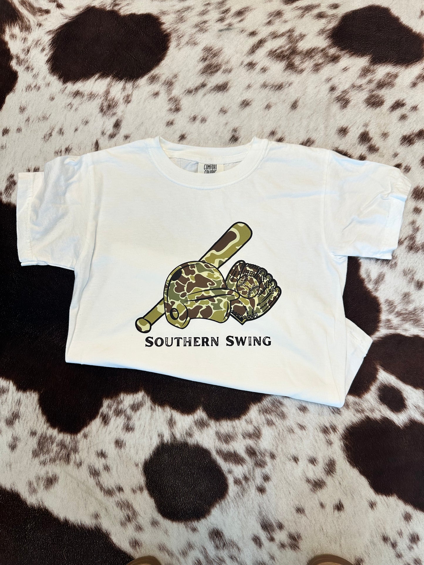 SS Camo Baseball Kids Tee