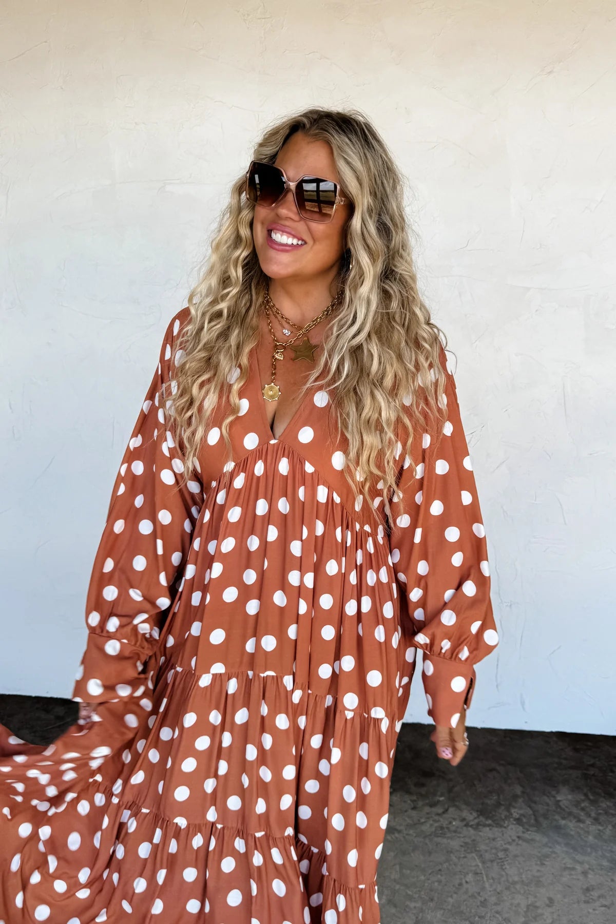 Kora Polka Dot Midi Dress