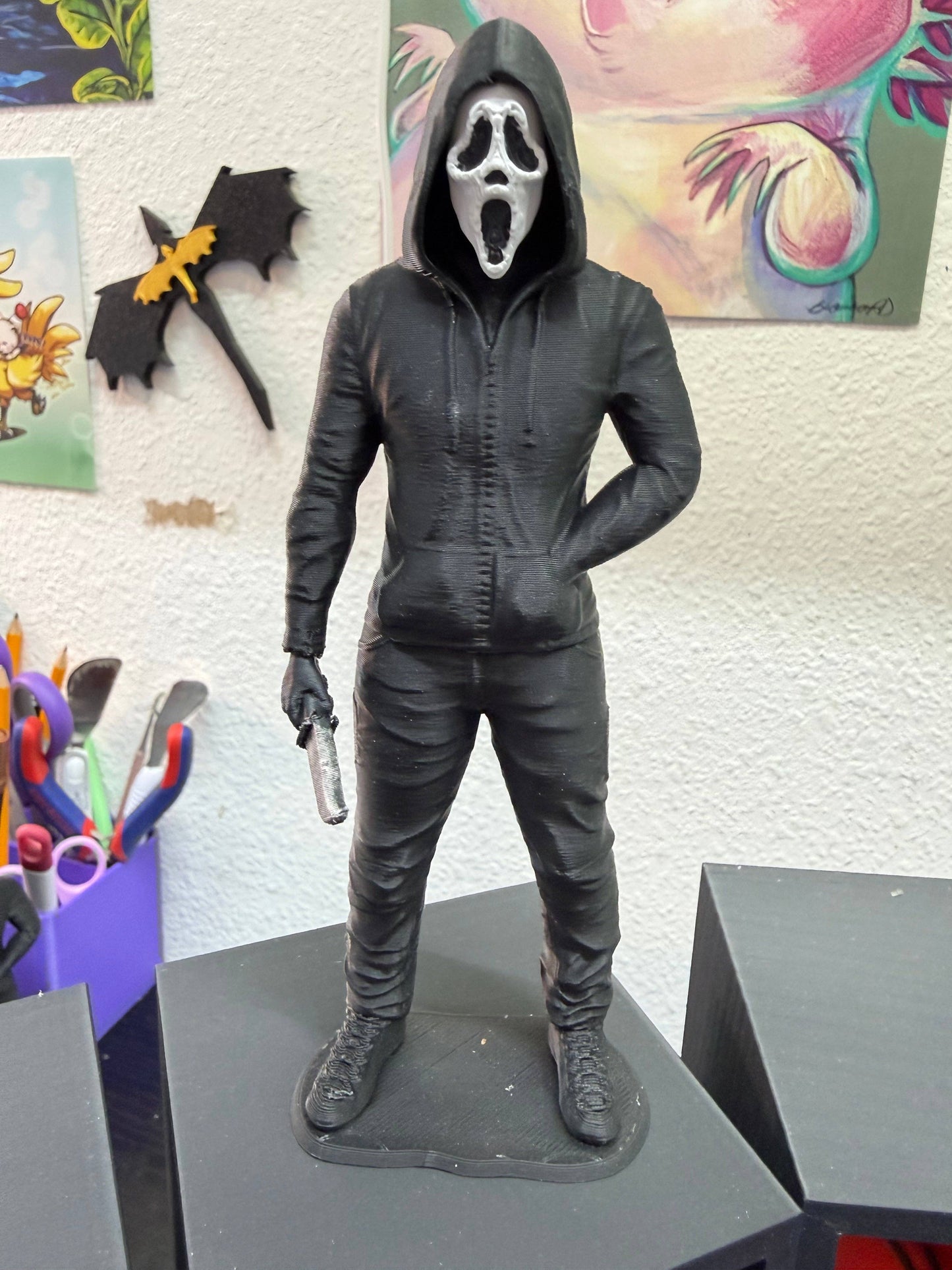 Hooded Masked Figures | Bookshelf Shelf Decor | Dark Romance