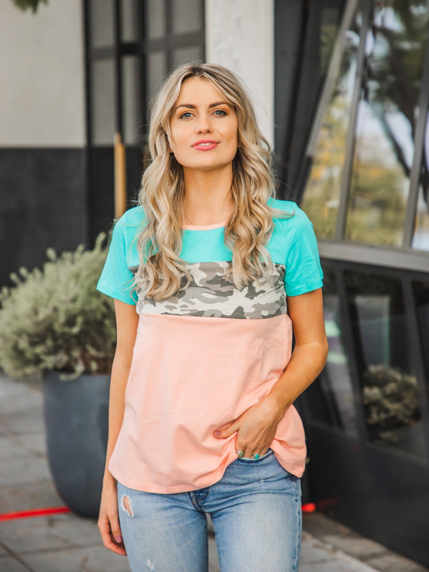 Miya Color Block Top