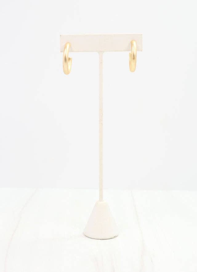 Isaacs Hoop Earring MATTE GOLD