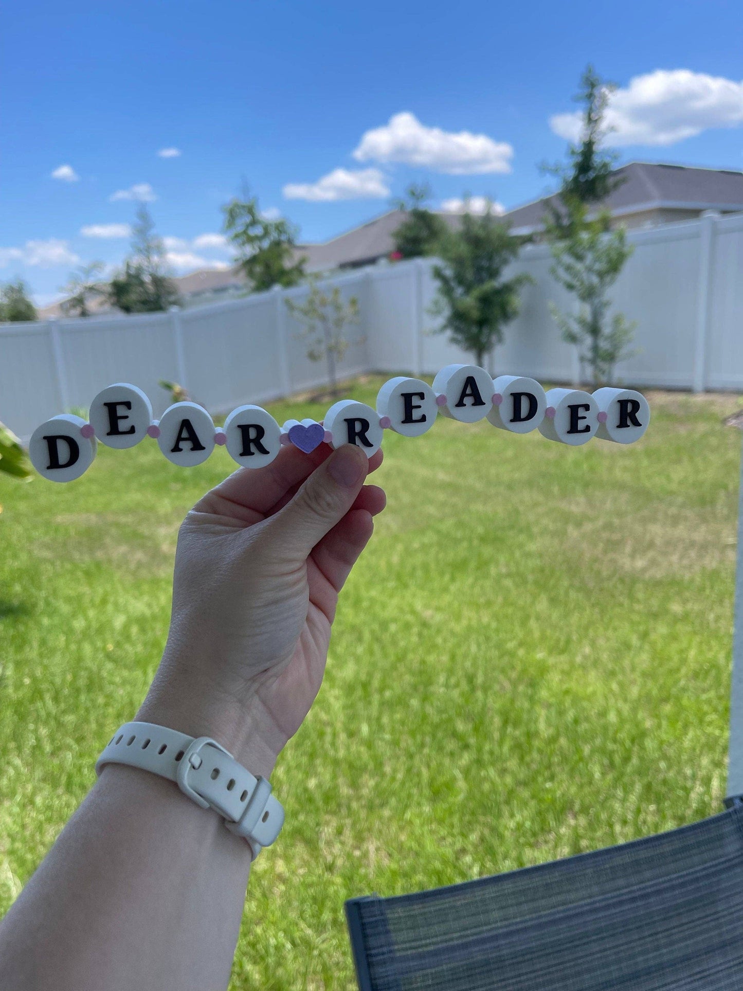 Friendship Bracelet inspired Book Shelf Sign