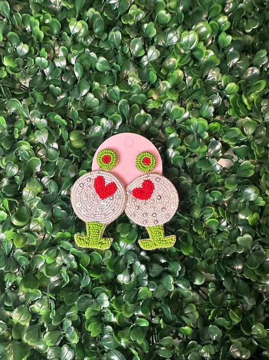 Golf Love Beaded Earring