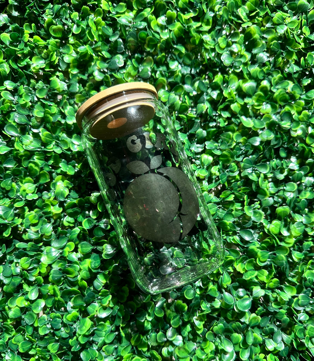Bookish Glass Cup w/ Straw
