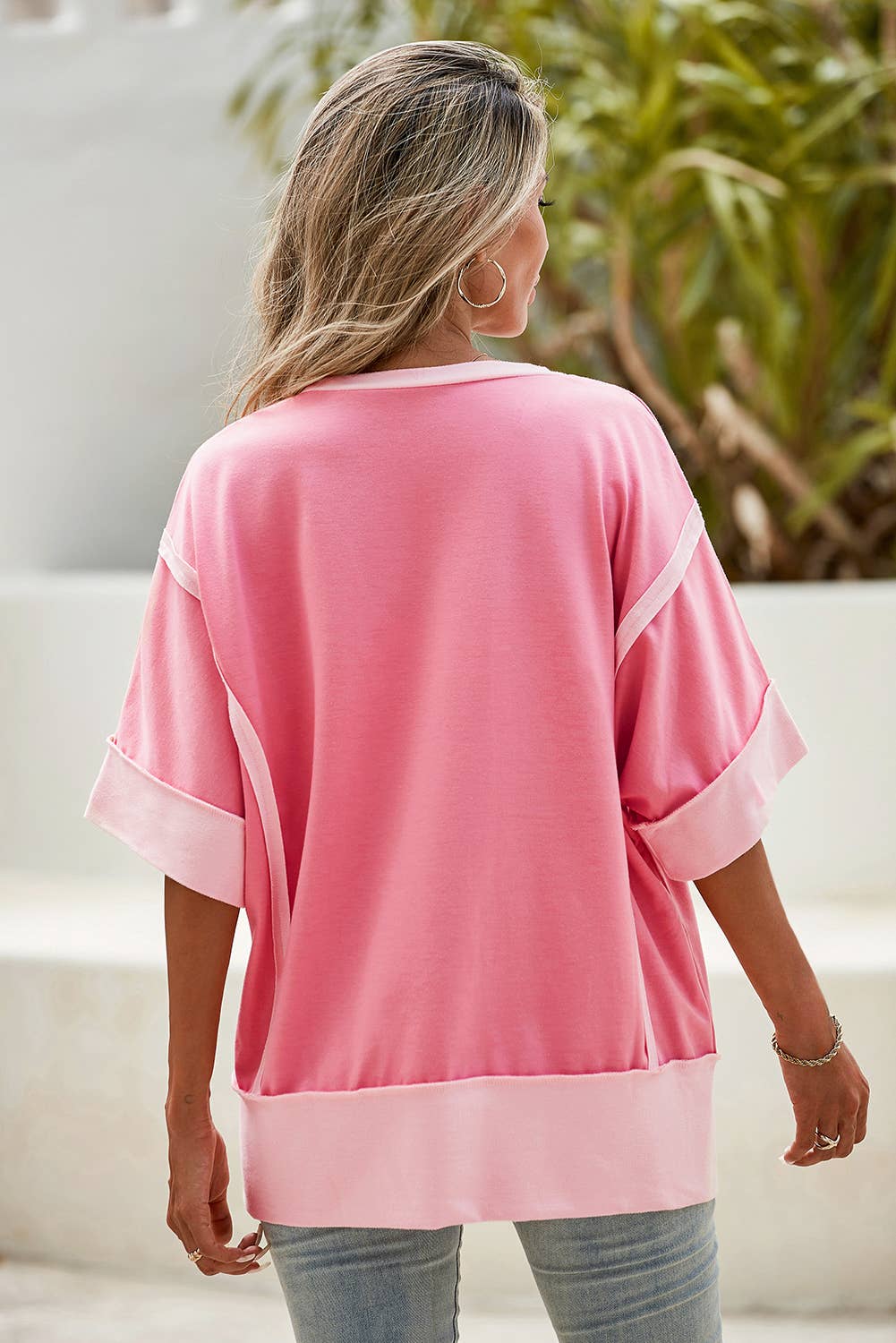 Patchwork Half Sleeve T Shirt