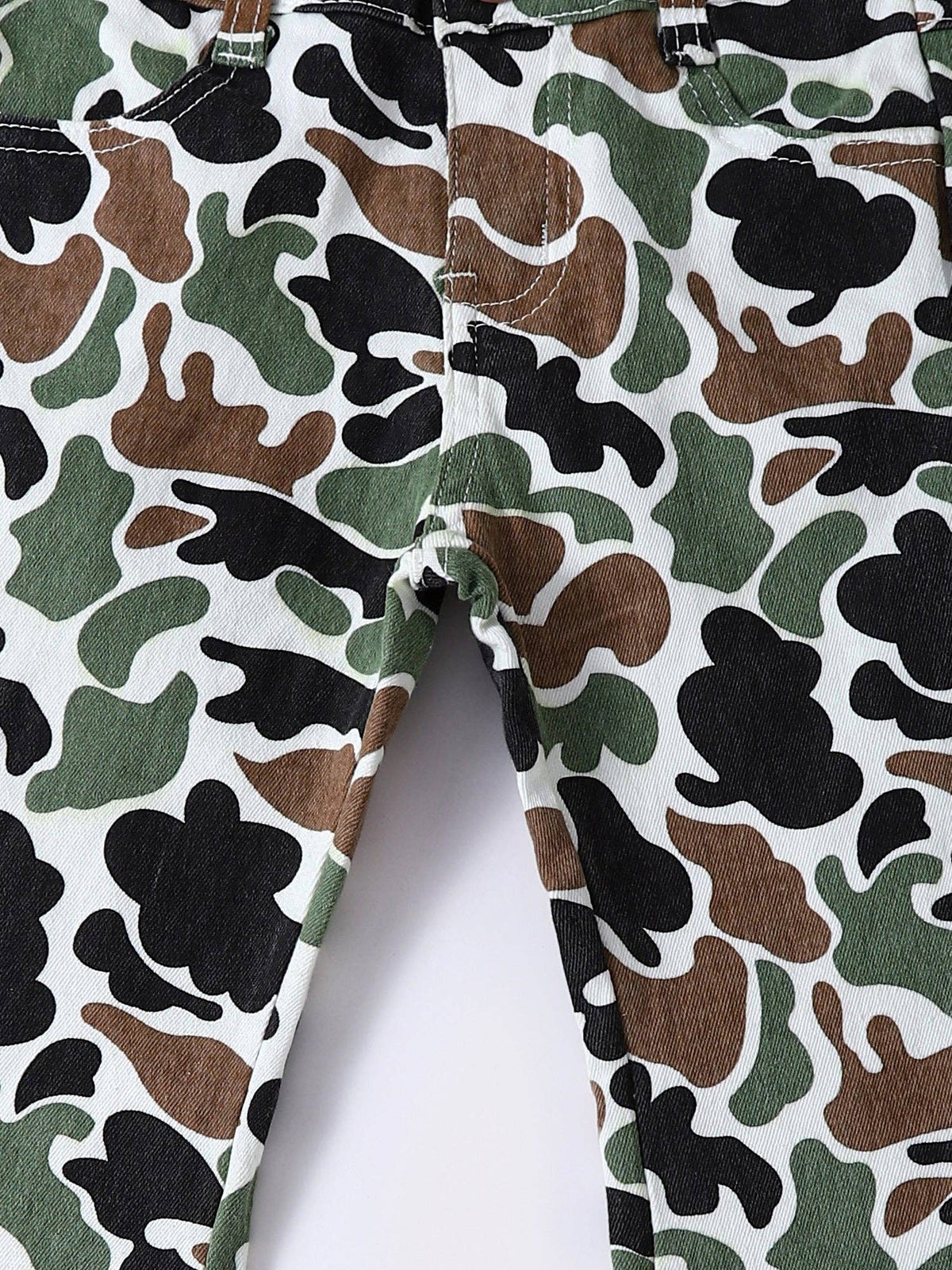 Girls Camo Flare Jeans