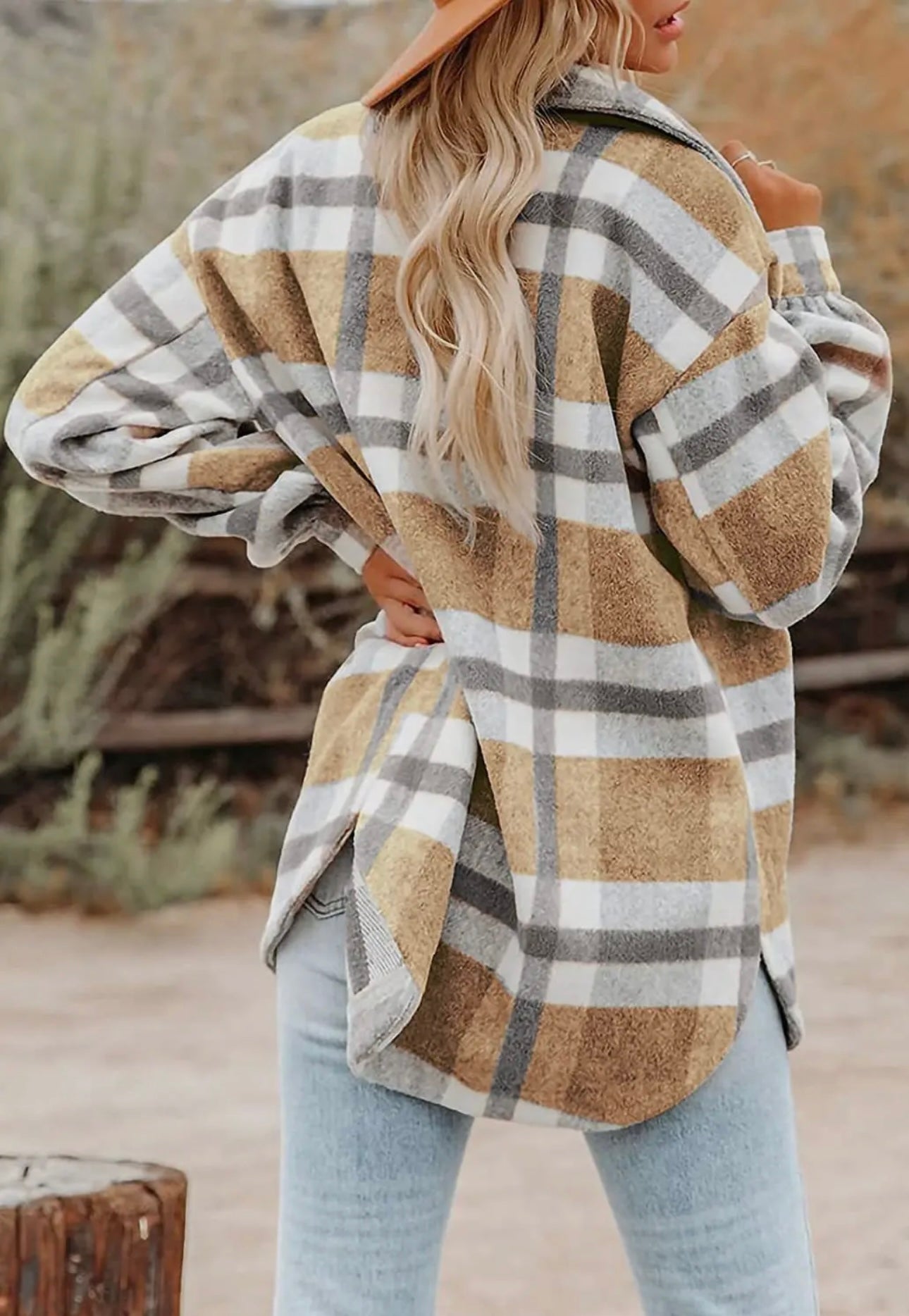 Plaid Flannel Button Shacket