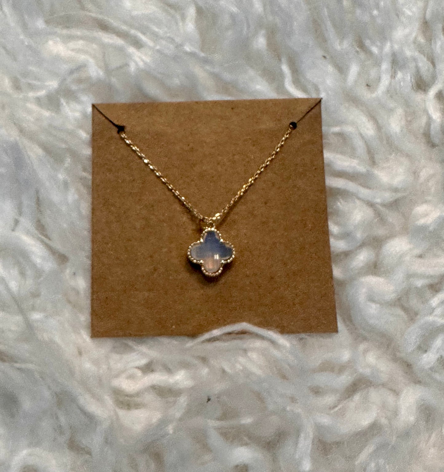 Pink Clover Necklace