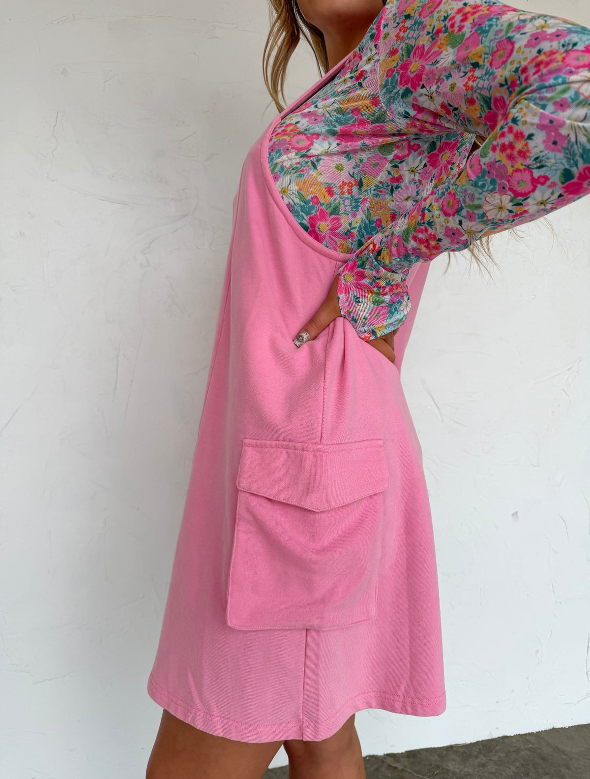 Millie Overall Pink Dress