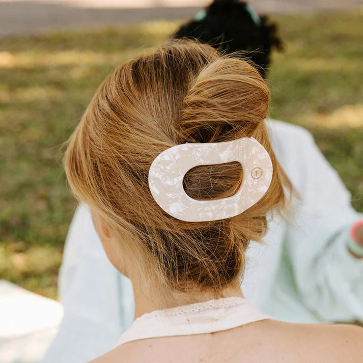 Flat Round Hair Clip- Large