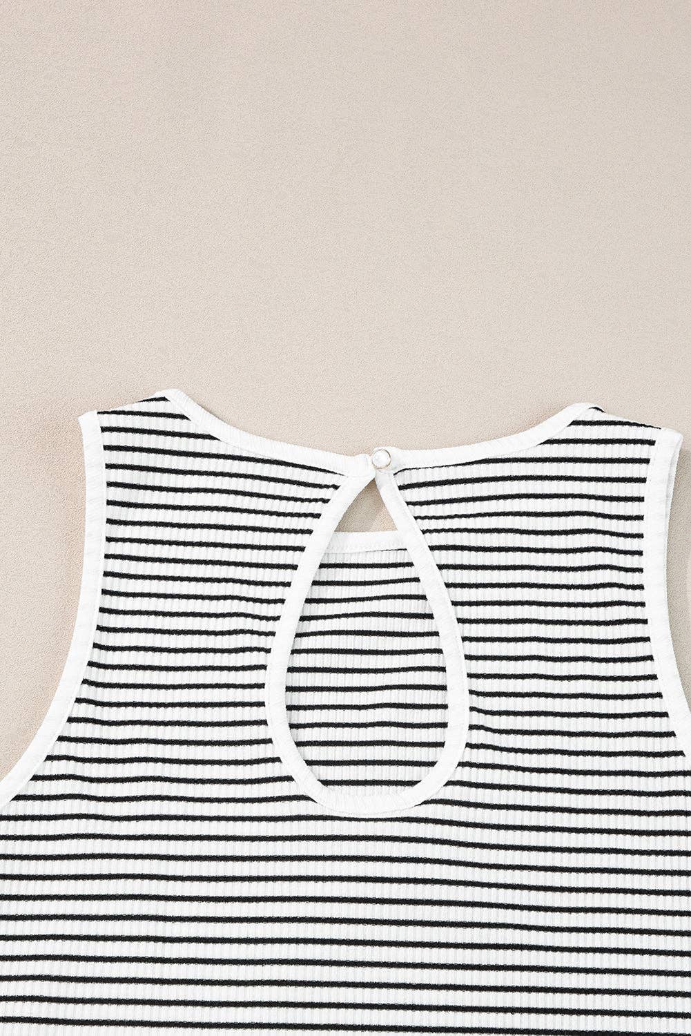 Striped Print Sleeveless Top