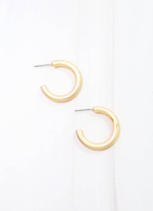 Isaacs Hoop Earring MATTE GOLD