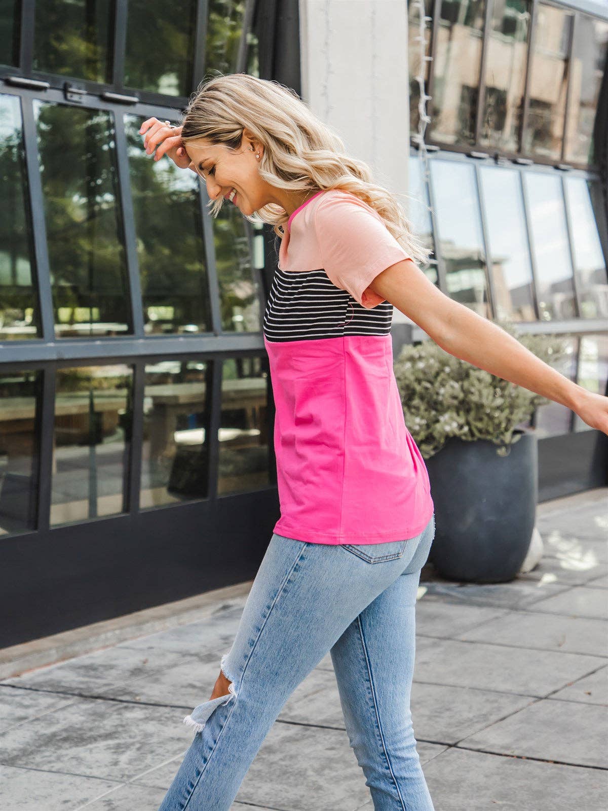 Miya Color Block Top