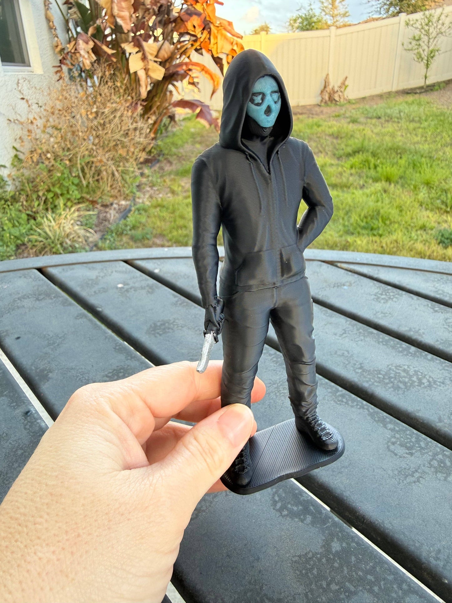Hooded Masked Figures | Bookshelf Shelf Decor | Dark Romance